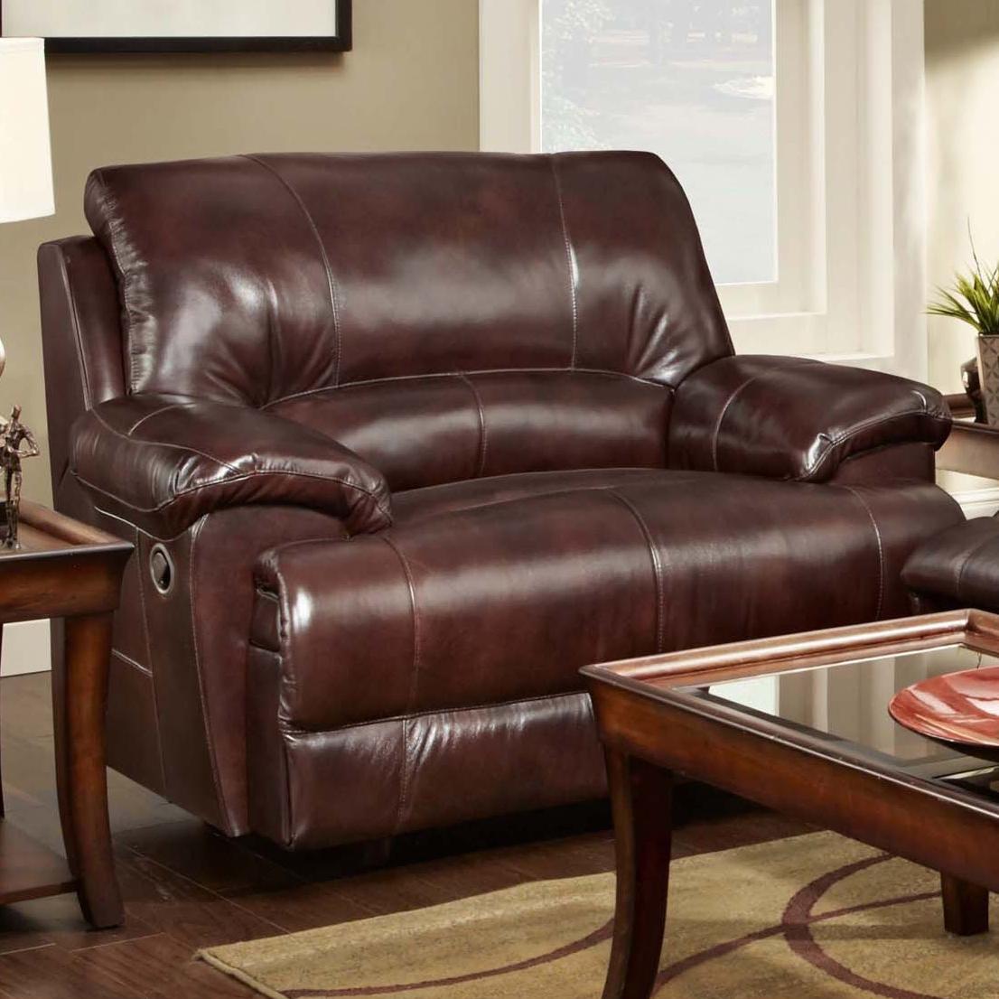 Chair and a Half Recliner with Casual Style Caswell by Franklin Wilcox Furniture Three Way